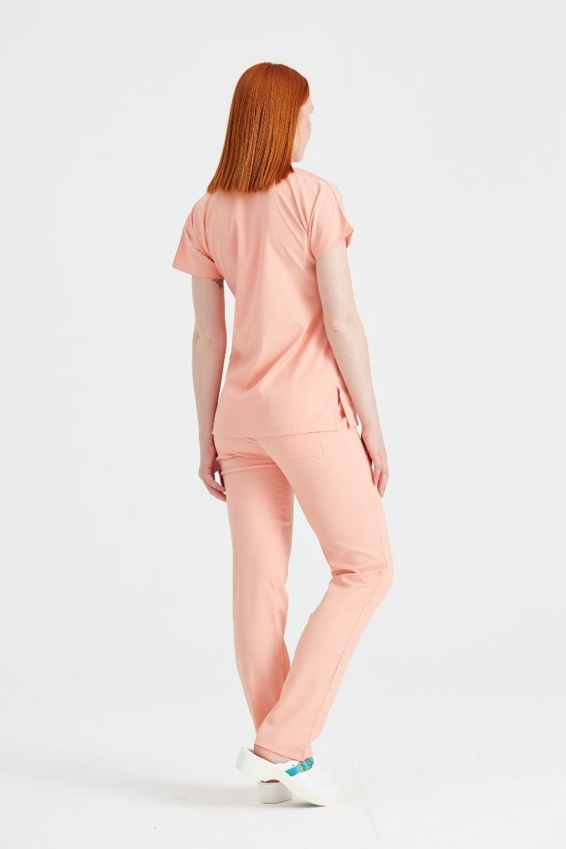 Peach Elastane Medical Suit, For Women - Peach - Classic Flex Model