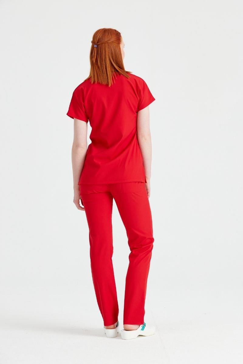 Costum Medical Elastan Rosu, Unisex - Red - Model Classic Flex
