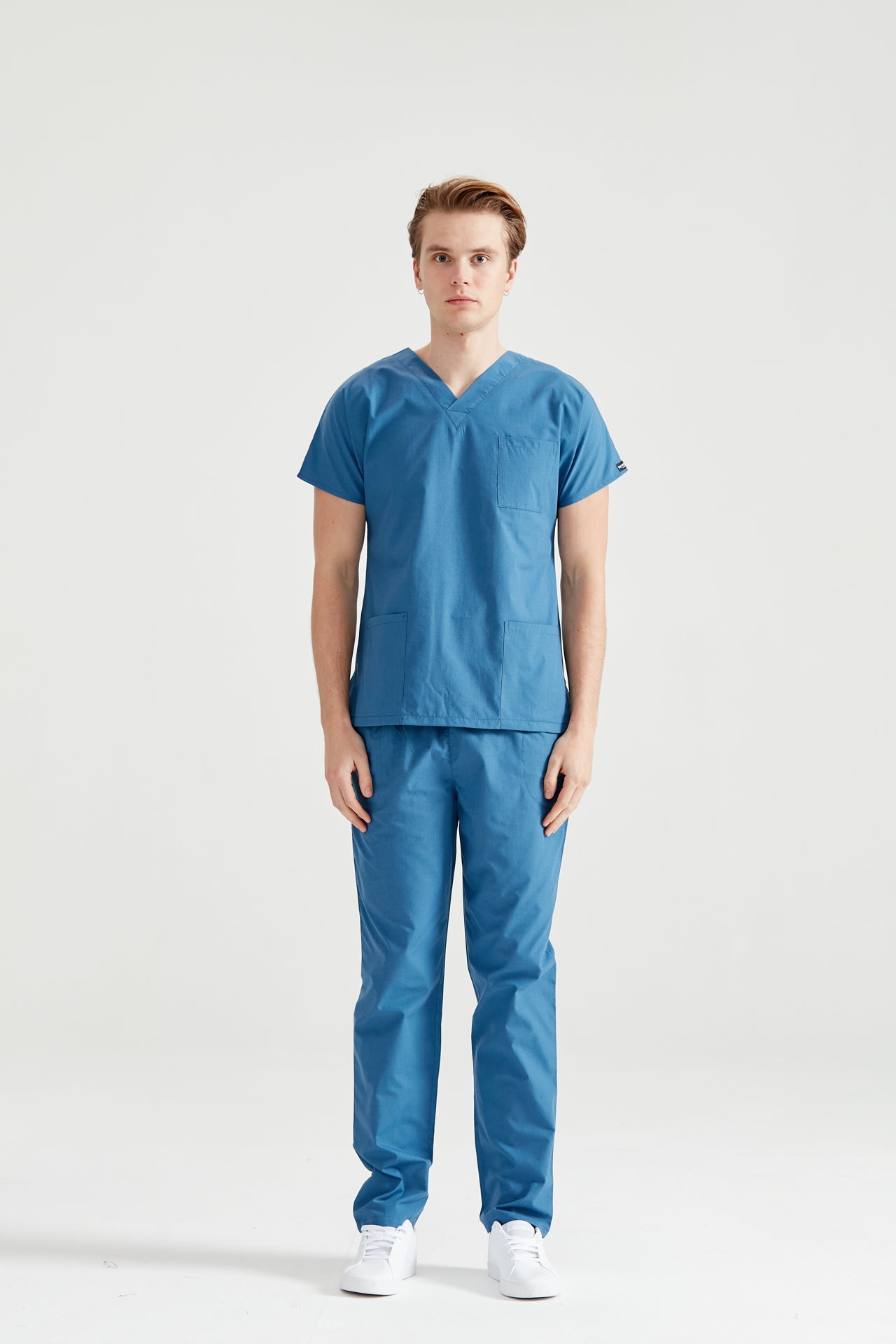 Petrol Blue Medical Suit, Men - Petrol Gray - Classic Model