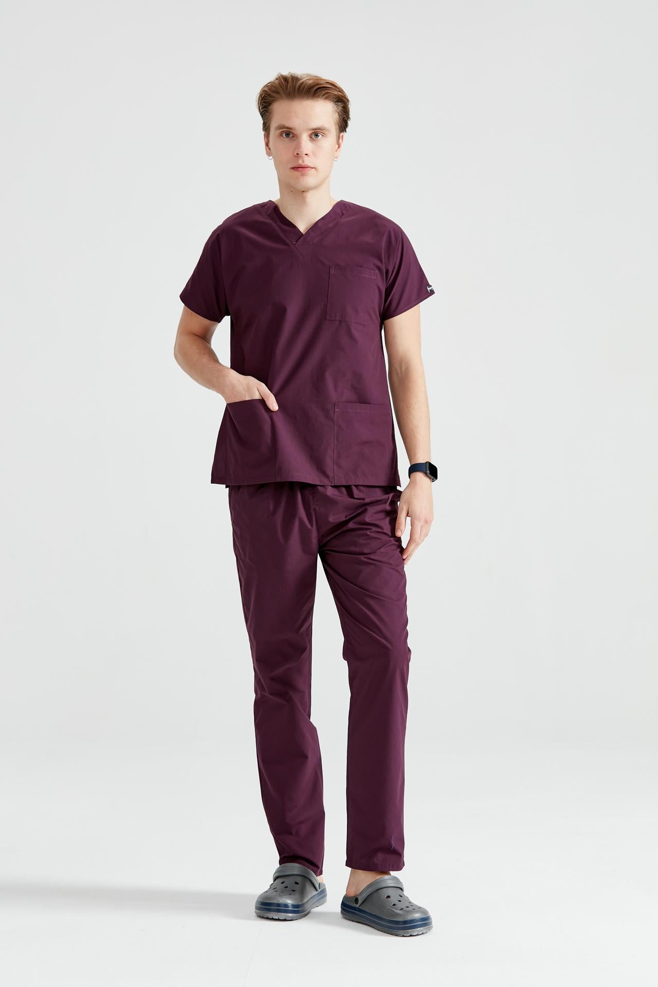 Costum Medical Grena, Barbati - Sour Cherry - Model Classic