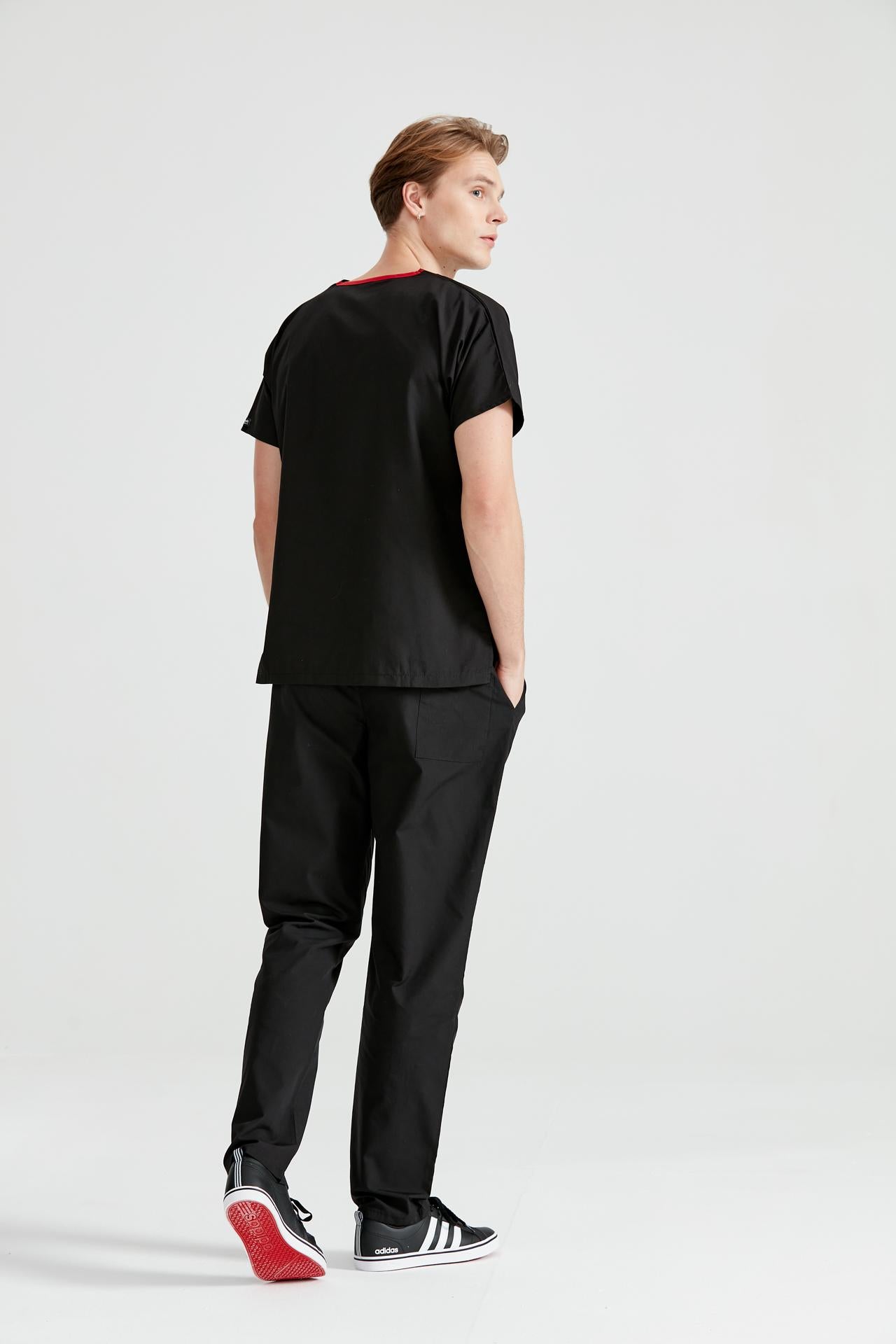 Costum Medical Negru, Pentru Barbati - Black - Model Classic