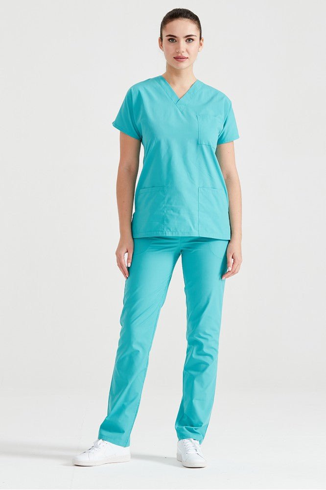 Costum Medical Verde Turquoise, Pentru Femei - Model Classic