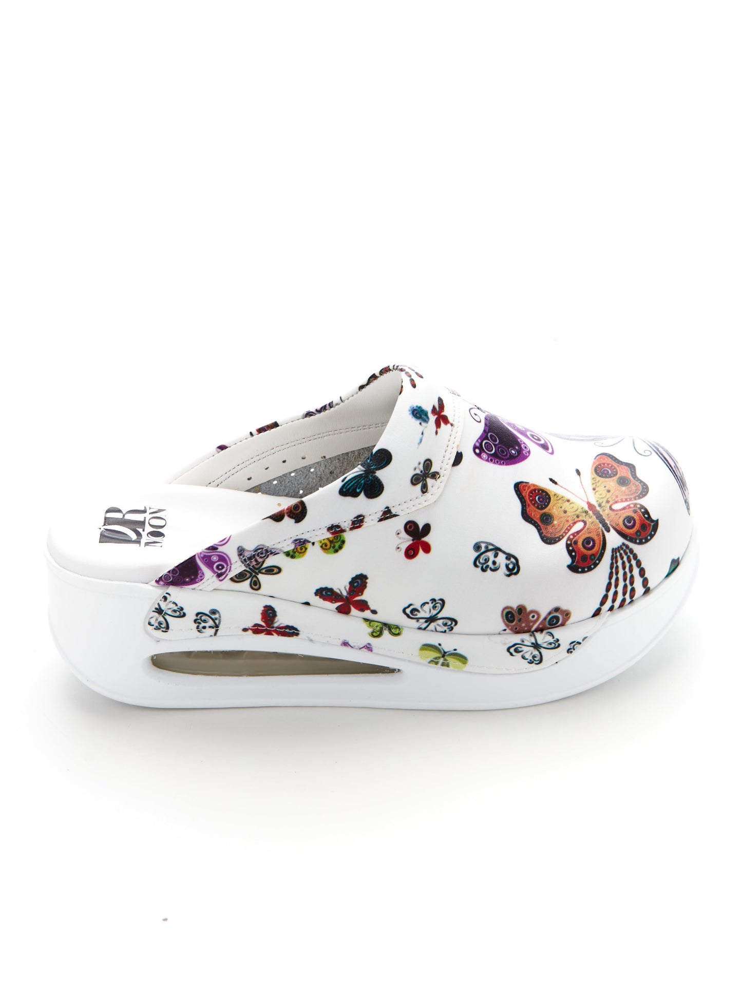 sabot medical alb, de la demoteks medicalwear, model Multicolour Butterflies