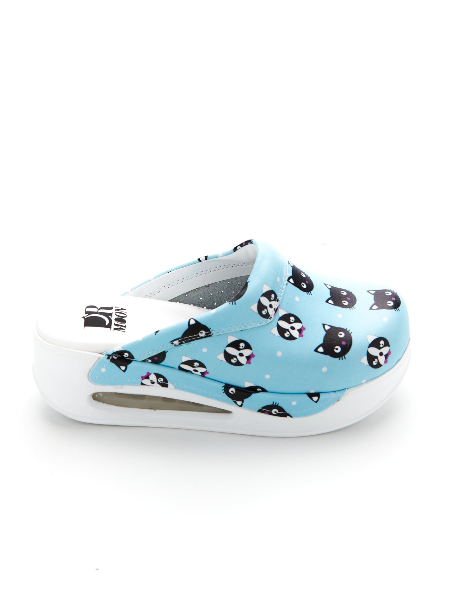 Saboti Medicali Ortopedici, Albastru cu Imprimeu, Femei - Model Airmax Pisica Mari (Big Kitties))