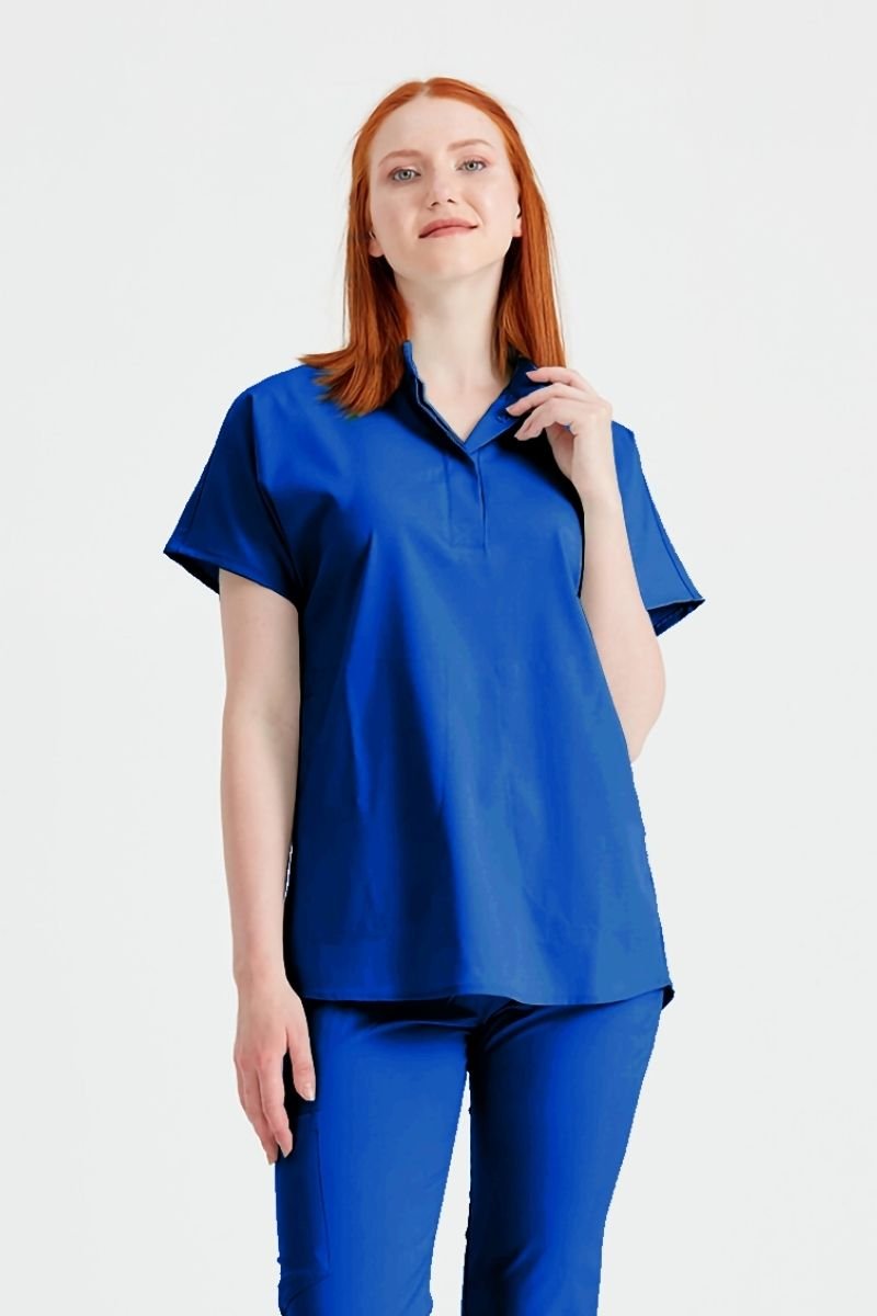 Royal Blue Medical Suit, Unisex - Royal - Model Activity