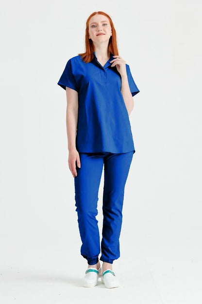 Royal Blue Medical Suit, Unisex - Royal - Model Activity