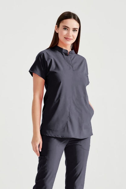Dark Gray Medical Suit, Unisex - Dark Grey- Model Activity