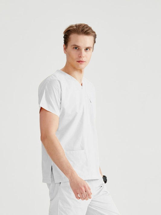 White Medical Suit, For Men - Classic Model