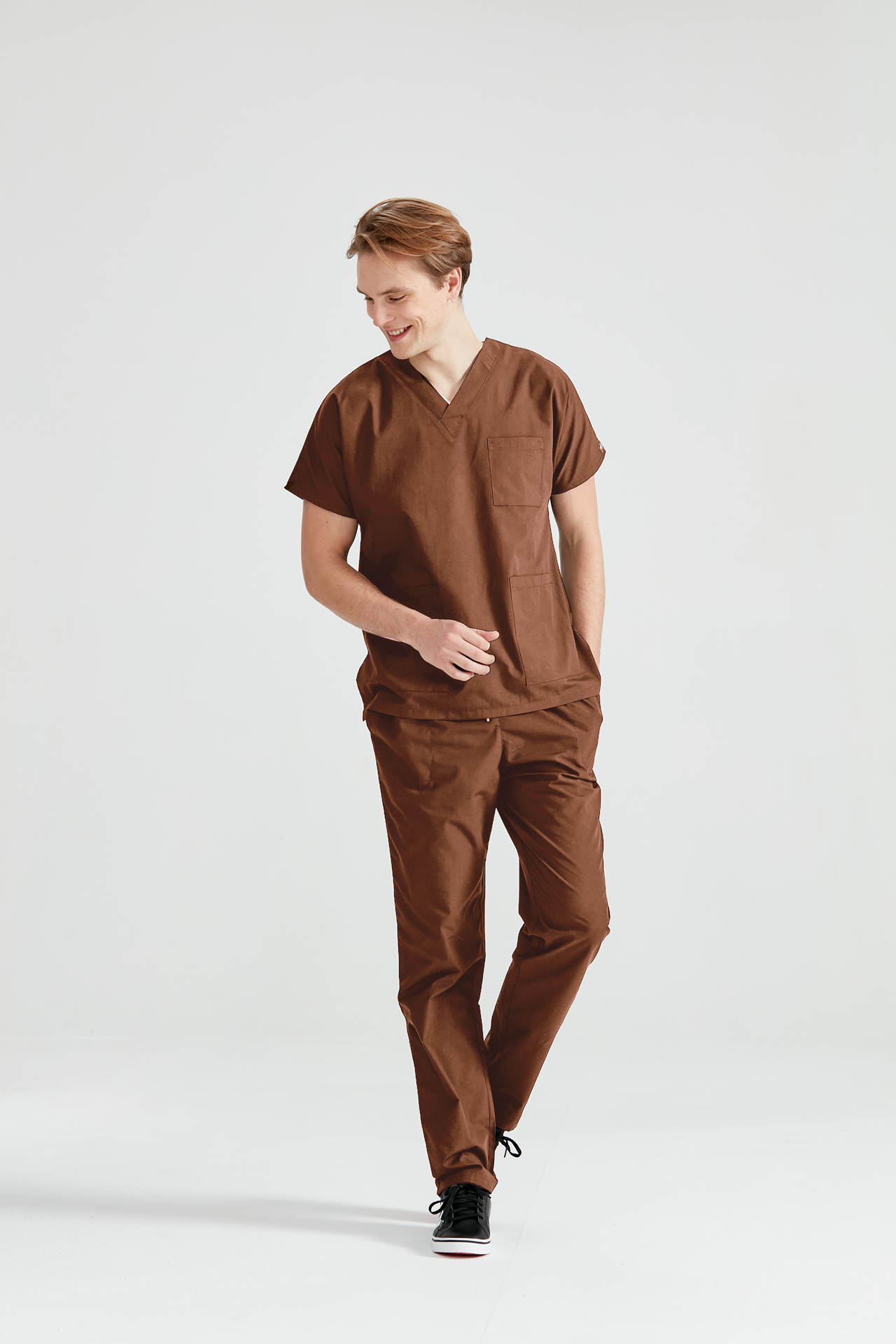 Brown Elastane Medical Suit, Men - Classic Flex Model