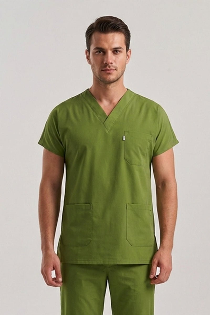 Costum Medical Elastan Verde Fistic - Pistaccio - Barbati - Model Classic Flex