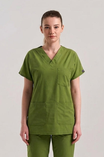 Costum Medical Elastan Verde Fistic - Pistaccio - Unisex - Model Classic Flex