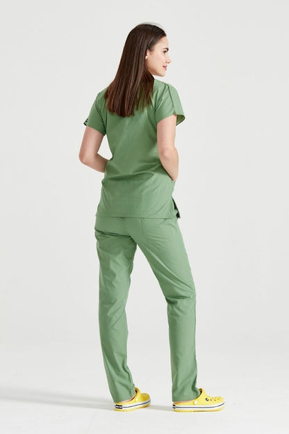 Costum Medical Elastan Verde Fistic - Pistaccio - Unisex - Model Classic Flex