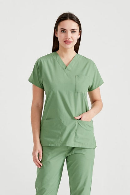 Costum Medical Elastan Verde Fistic - Pistaccio - Unisex - Model Classic Flex