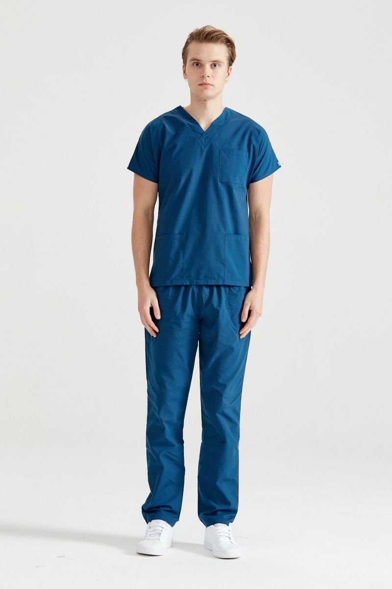 Indigo Blue Medical Suit, Men - Classic Model