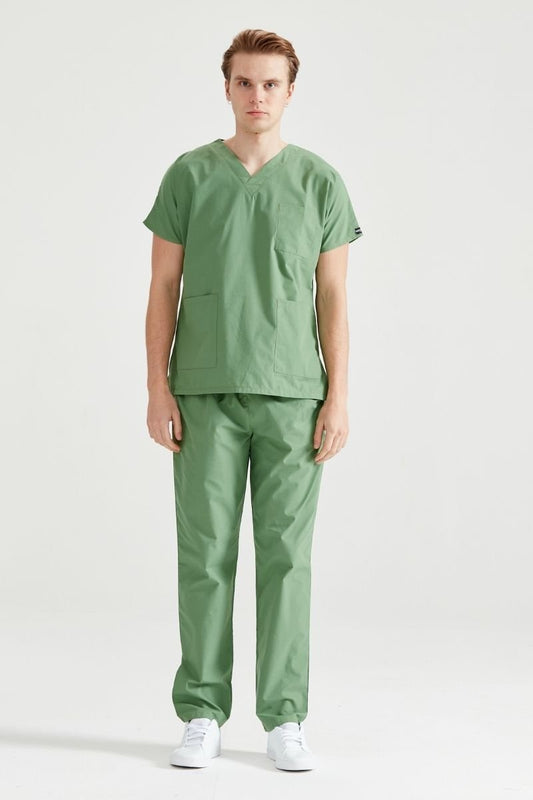 Pistachio Green Medical Suit, Men - Pistaccio - Classic Model
