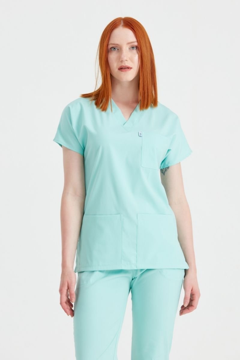 Costum Medical Verde Menta, Pentru Femei - Mint - Model Classic