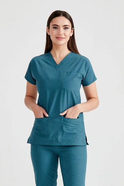 Petrol Green Medical Suit, For Women - Petrol Green - Classic Model