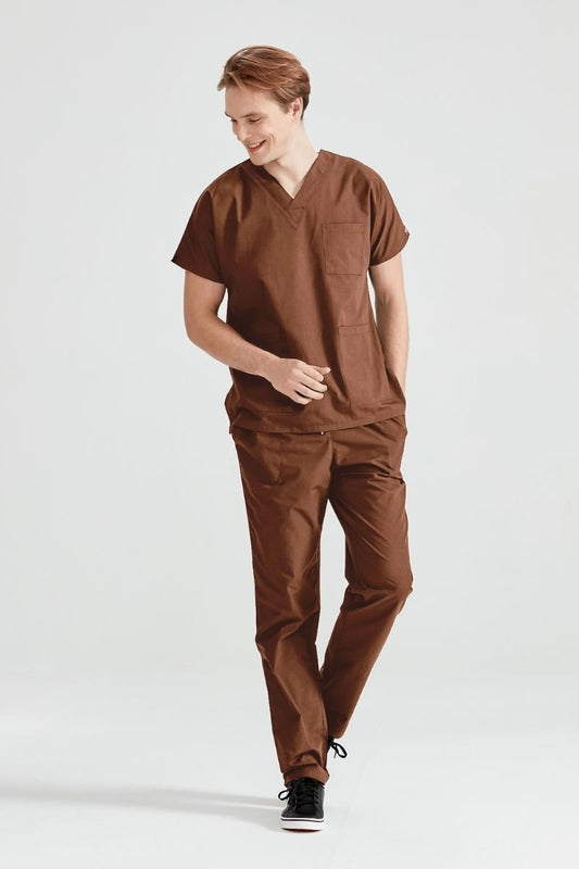 Brown Elastane Medical Suit, Men - Classic Flex Model
