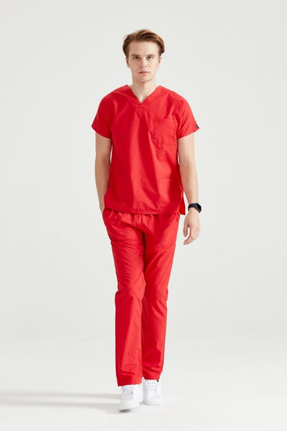Costum Medical Elastan Rosu, Unisex - Red - Model Classic Flex