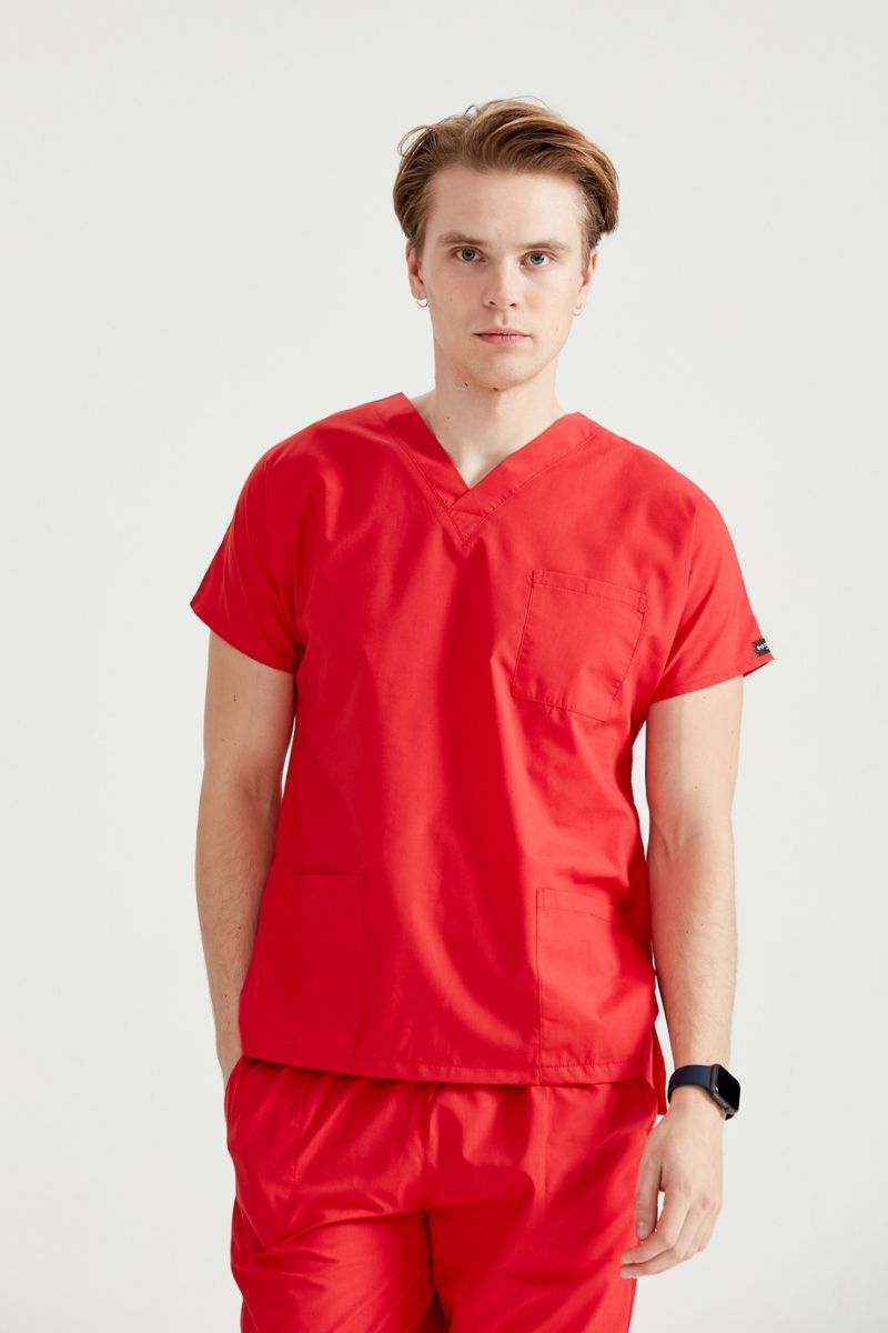 Costum Medical Elastan Rosu, Unisex - Red - Model Classic Flex