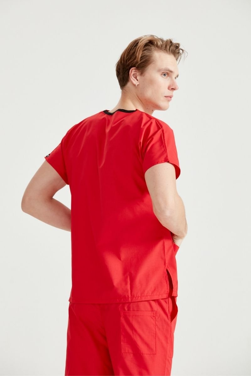Costum Medical Elastan Rosu, Unisex - Red - Model Classic Flex