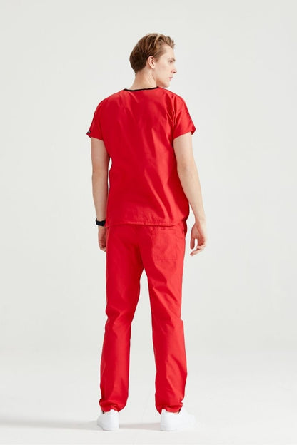 Costum Medical Elastan Rosu, Unisex - Red - Model Classic Flex
