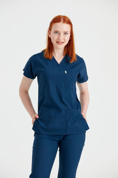 Indigo Blue Elastane Medical Suit, For Women - Classic Flex Model