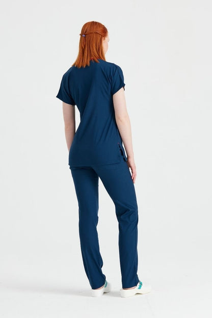 Indigo Blue Elastane Medical Suit, For Women - Classic Flex Model