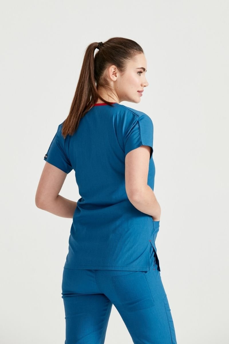 Elastane Medical Suit, Petrol Blue, For Women - Petrol - Classic Flex Model