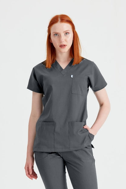 Elastane Medical Suit, Dark Grey, For Women - Dark Grey- Classic Flex Model