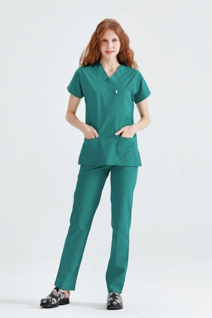 Surgical Green Elastane Medical Suit, For Women - Classic Flex Model