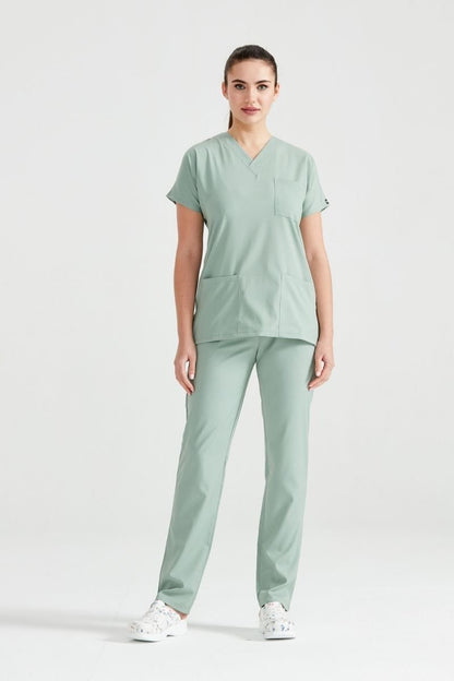 Costum Medical Elastan Verde Fistic, Unisex - Model Classic Flex