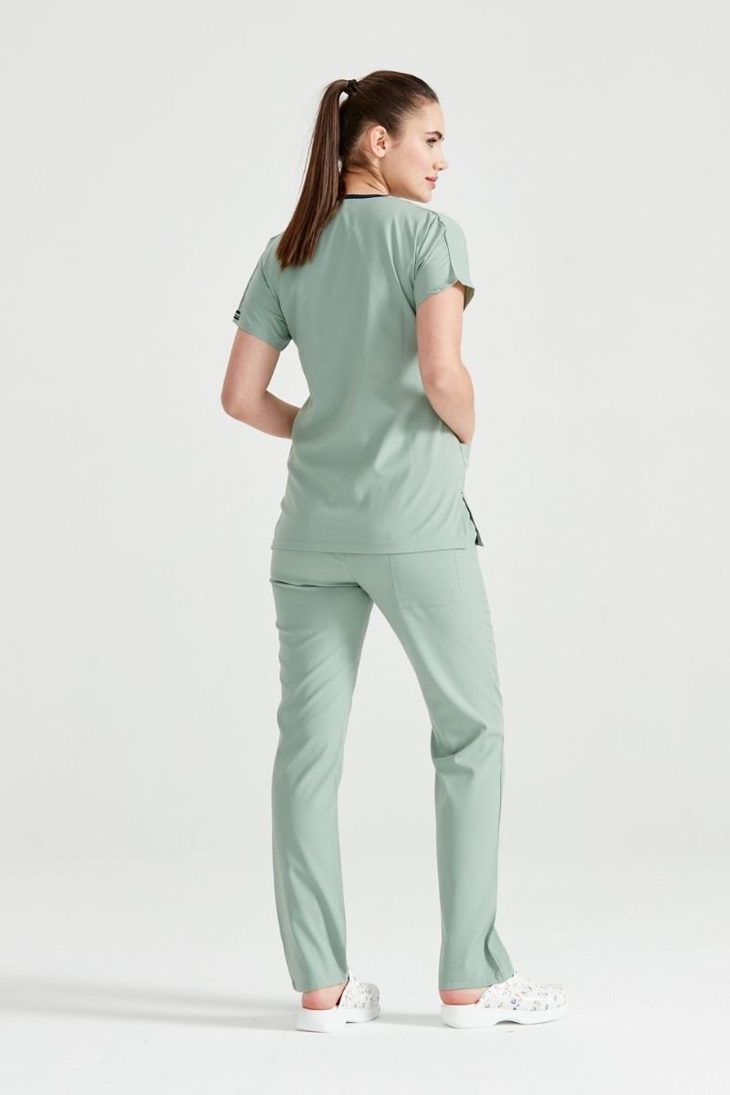 Costum Medical Elastan Verde Fistic, Unisex - Model Classic Flex