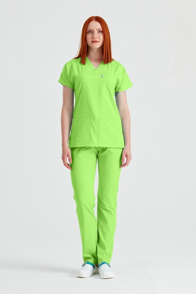 Phosphor Elastane Medical Suit, Unisex - Lime - Classic Flex Model