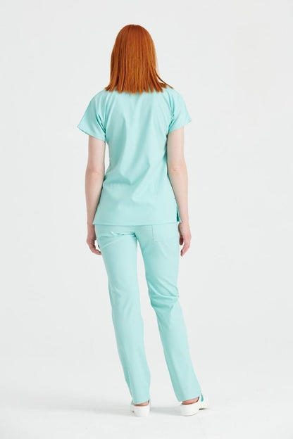 Mint Green Elastane Medical Suit, For Women - Classic Flex Model