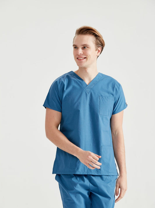 Costum Medical Albastru Petrol, Barbati - Petrol Grey - Model Classic