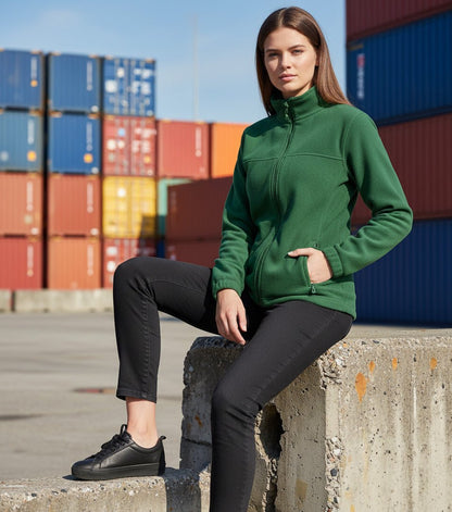 Jacheta polar cu fermoar  pentru dama verde kaki