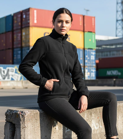 Jacheta polar cu fermoar  pentru dama negru