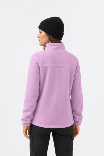 Jacheta polar cu fermoar pentru dama orchid lila