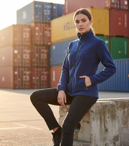 Jacheta polar cu fermoar  pentru dama albastru regal