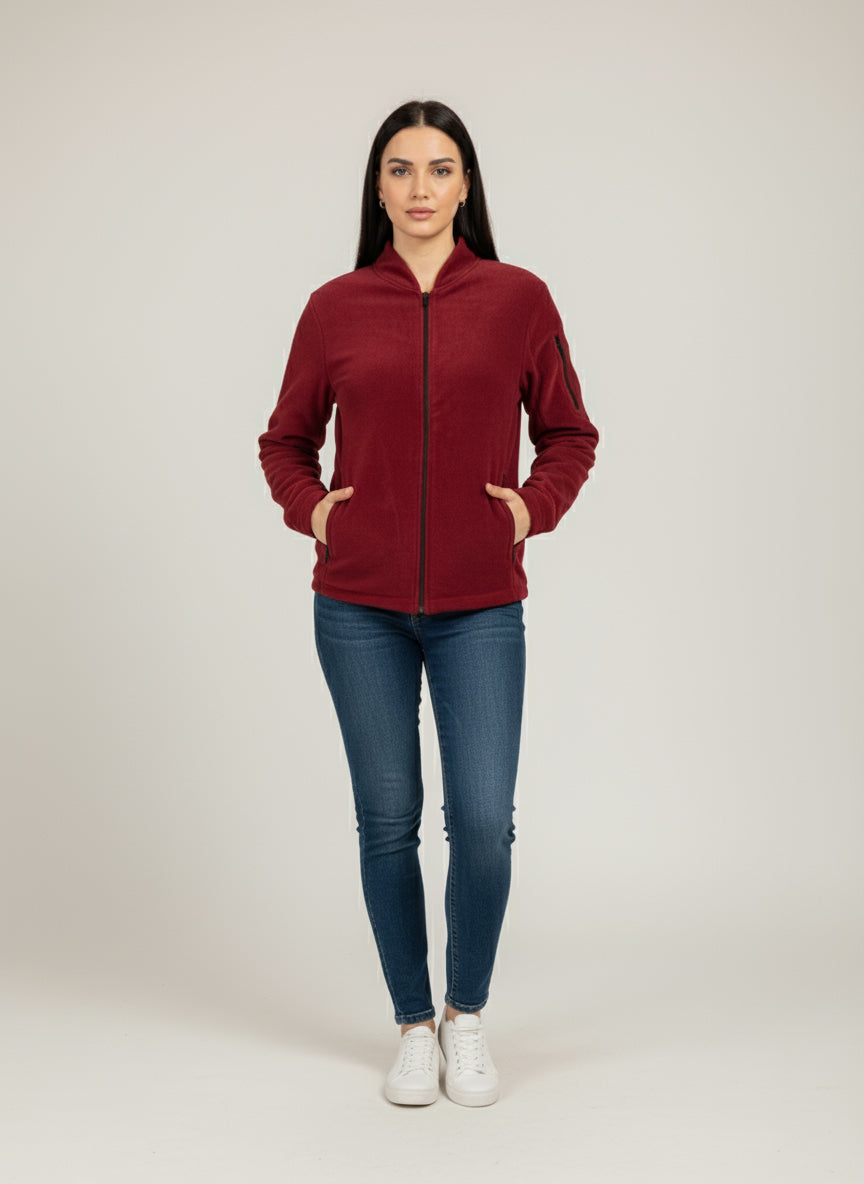 Classic Medical Fleece Jacket Bordeaux, Unisex