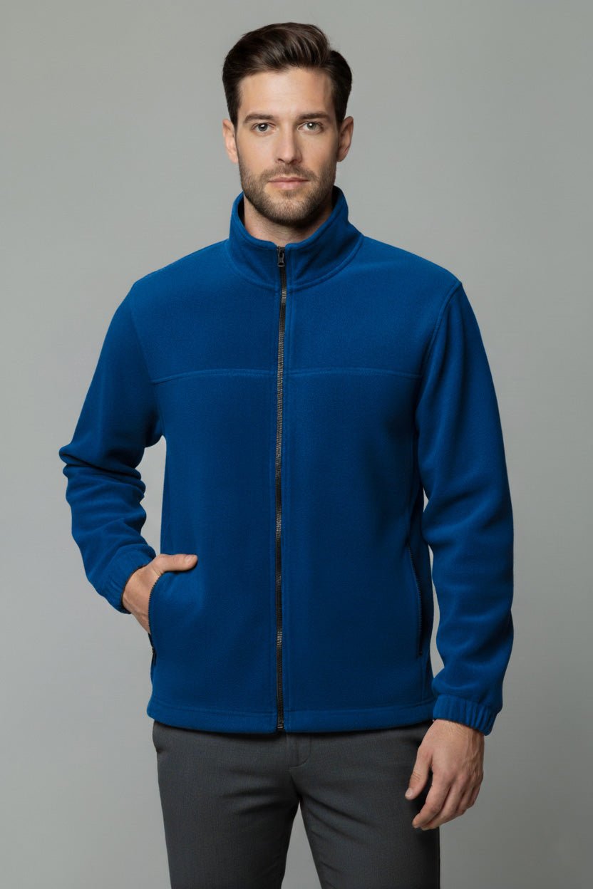 Jacheta polar cu fermoar pentru barbati albastru regal