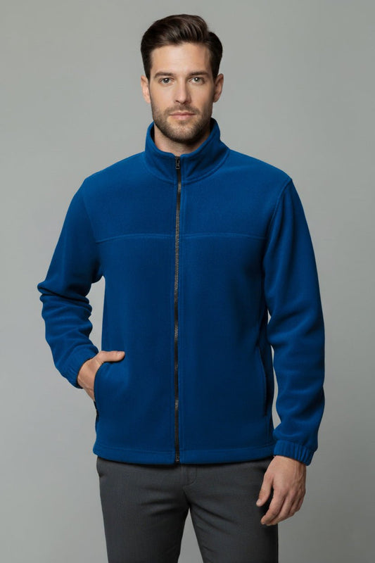 Jacheta polar cu fermoar pentru barbati albastru regal