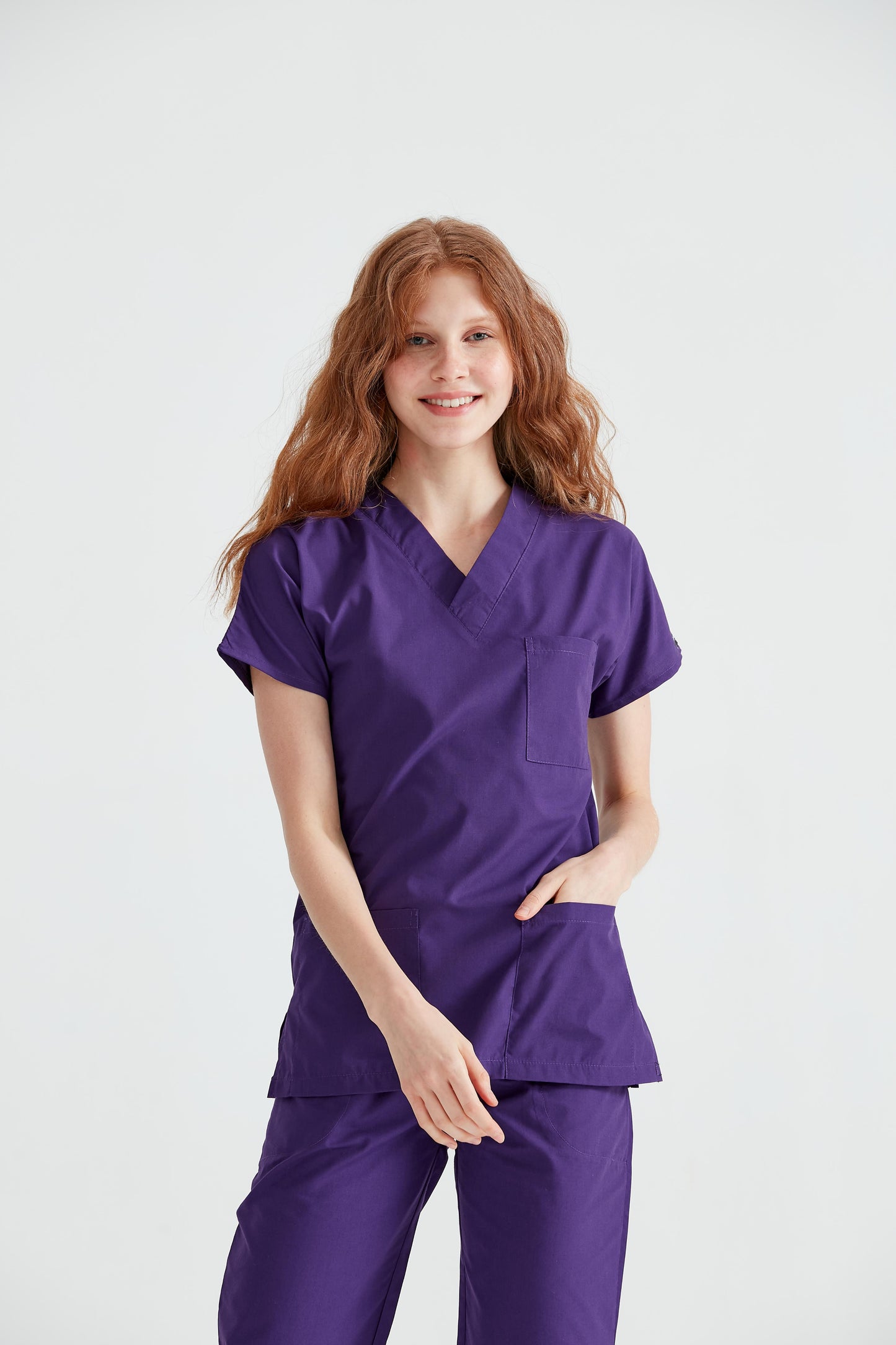 Costum Medical Mov, Pentru Femei - Purple - Model Classic