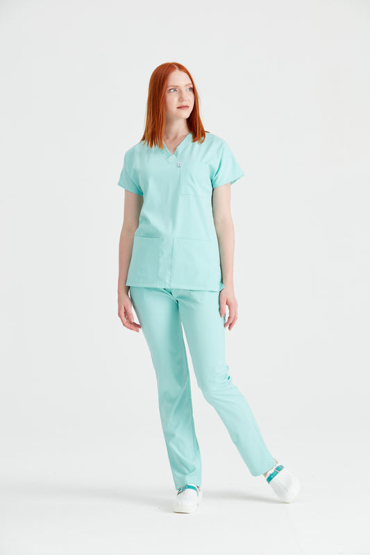 Costum Medical Verde Menta, Pentru Femei - Mint - Model Classic