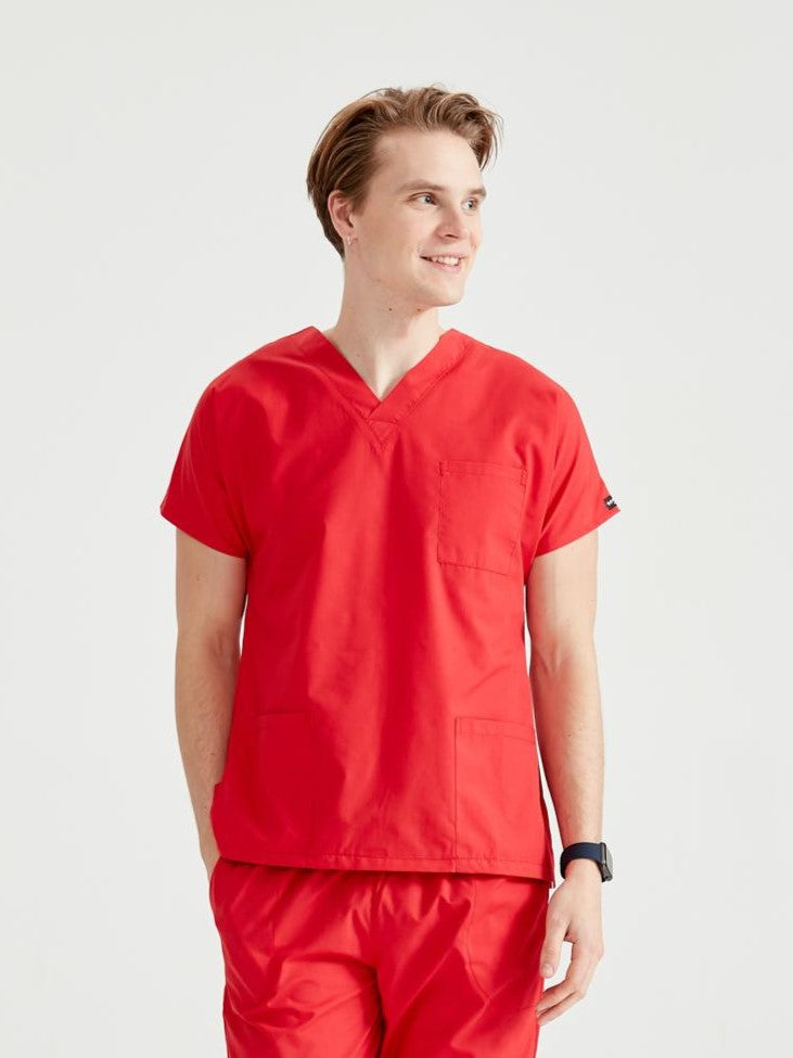 Red Medical Suit, For Men - Classic Model