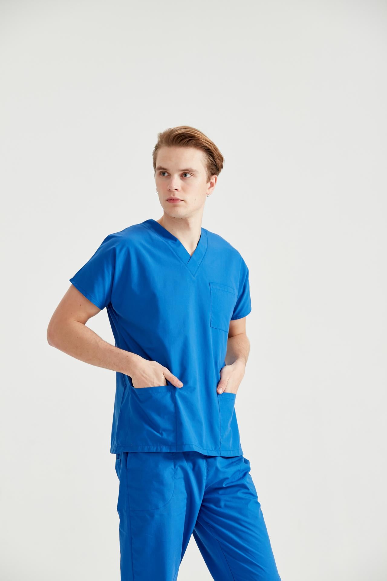 Costum Medical Albastru, Pentru Barbati - Royal - Model Classic
