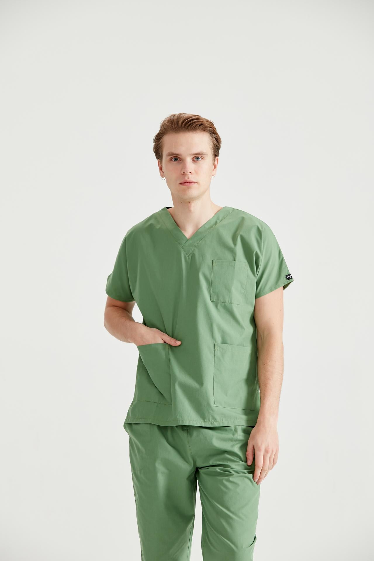 Pistachio Green Medical Suit, Men - Pistaccio - Classic Model