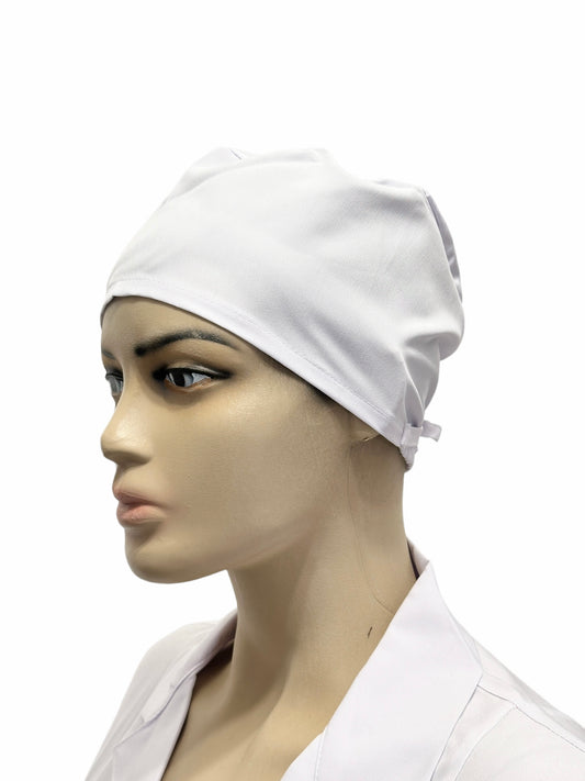 White medical cap - white unisex
