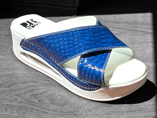 Papuci ortopedici, unisex, ablastru